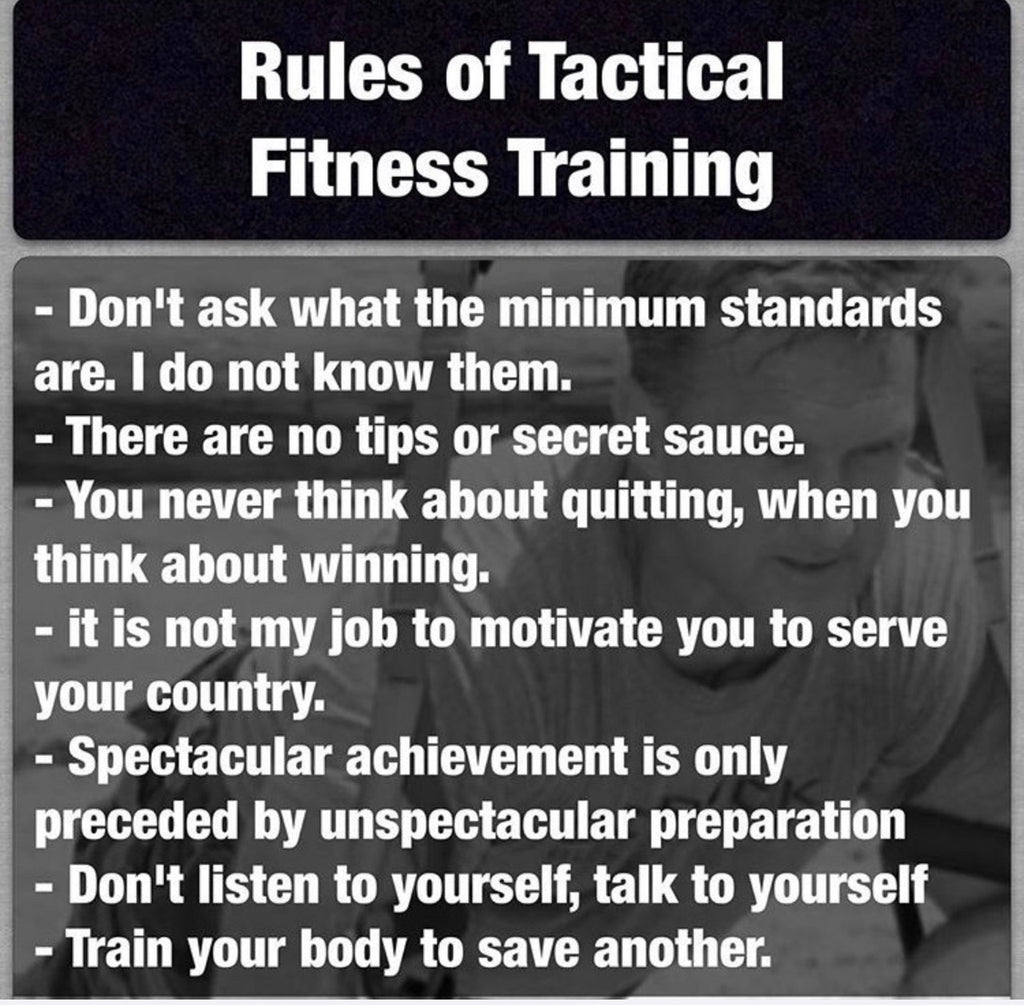 The Ten Rules of Tactical Fitness Training